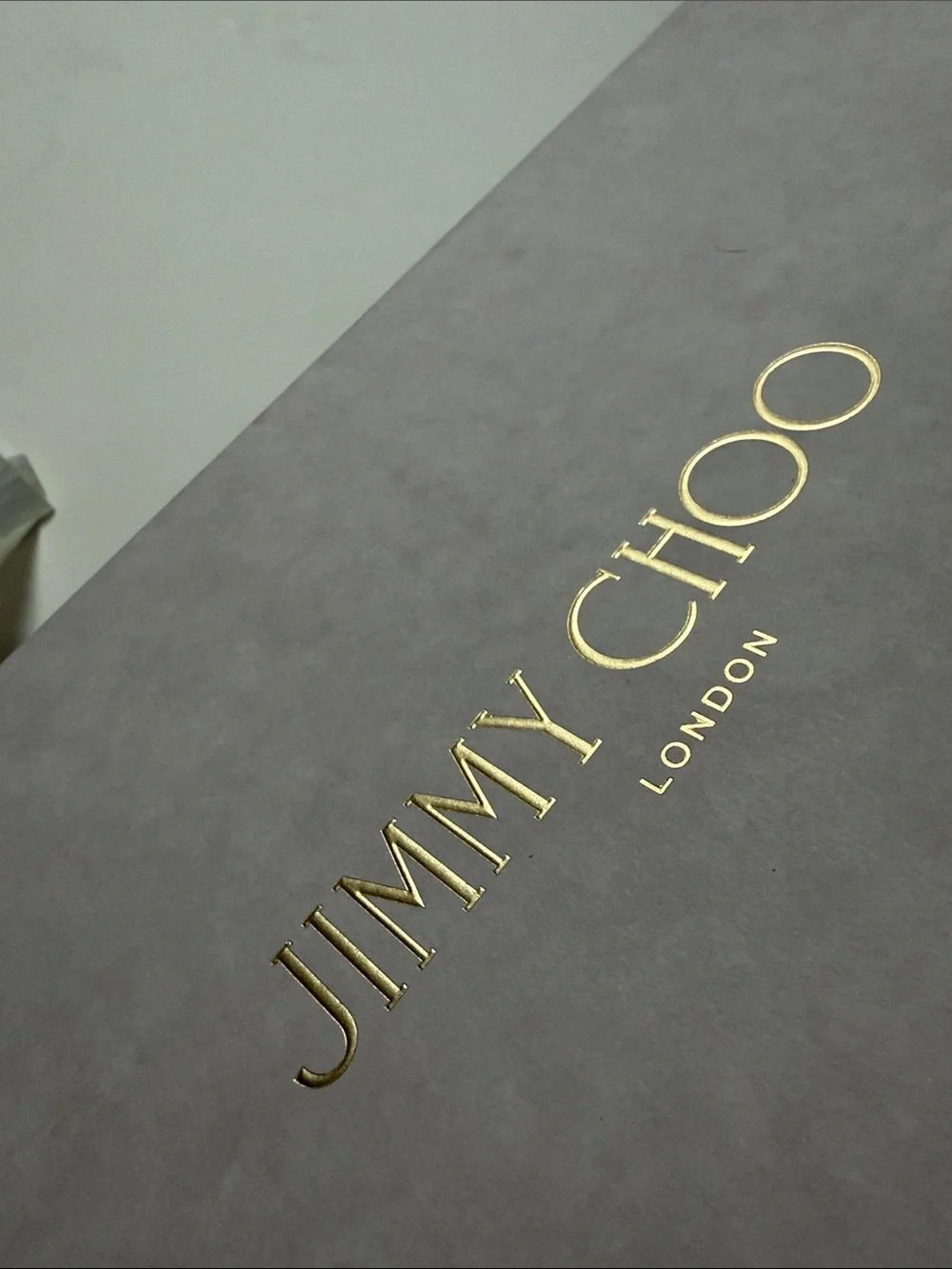 Jimmy Choo Box with Gold Foil Logo/ jimmy Choo printed tissues papers/ book card